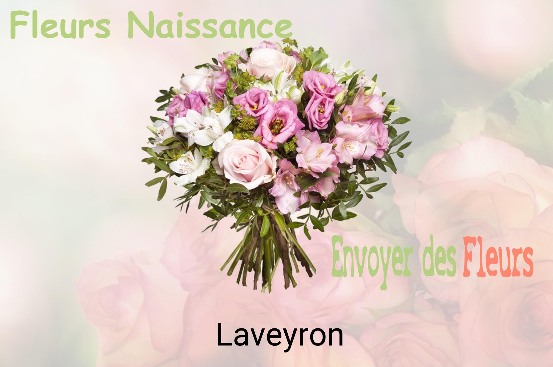 Bouquet de fleurs de naissance livré à Laveyron