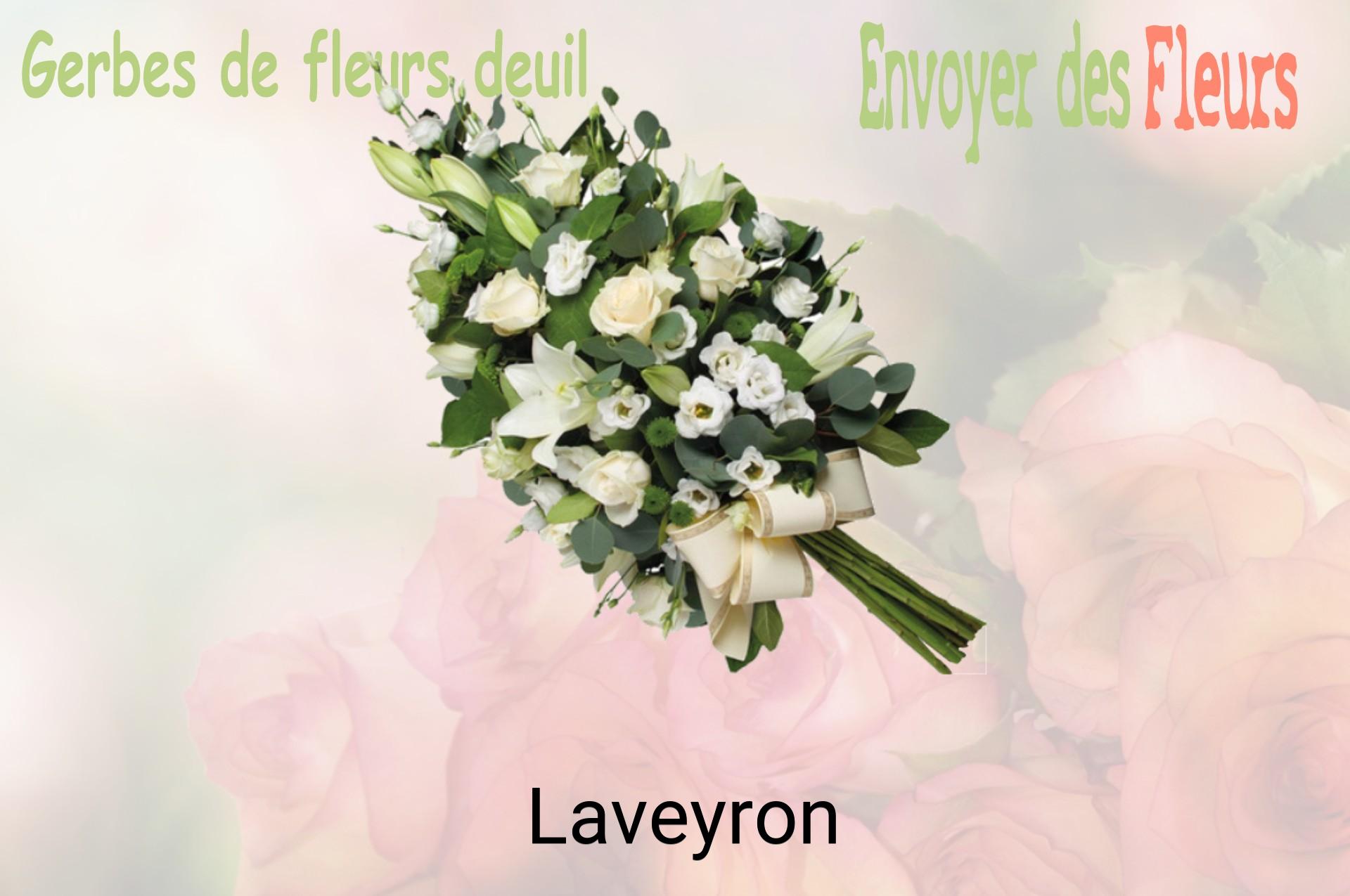 Gerbe de fleurs de deuil livrée à Laveyron